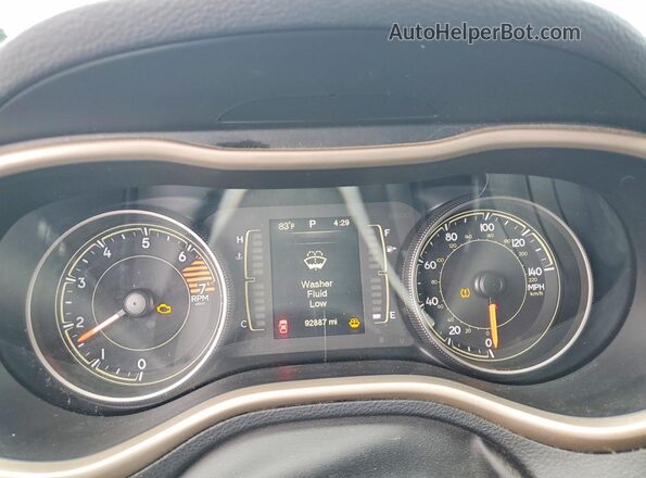 1C4PJMCB0GW308065 2016 JEEP CHEROKEE Silver Вид щитка приладів