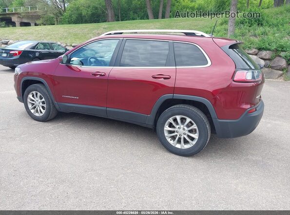 1C4PJMCB0KD341183 2019 JEEP CHEROKEE Maroon Trasero izquierdo