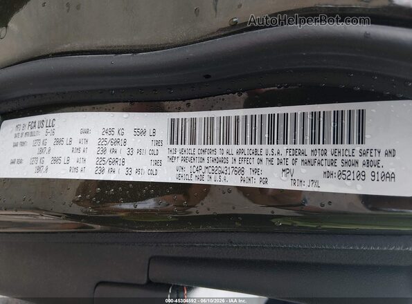 1C4PJMCB2GW317608 2016 JEEP CHEROKEE Green Vista del compartimento del motor