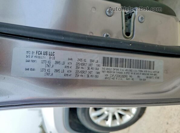 1C4PJMCB3KD282243 2019 JEEP CHEROKEE Silver Vista de la etiqueta del VIN