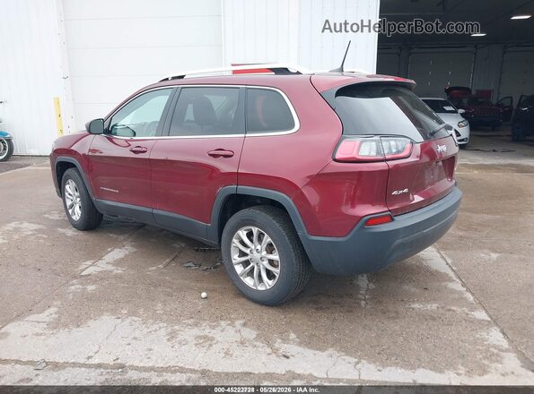 1C4PJMCB5KD341180 2019 JEEP CHEROKEE Burgundy Trasero izquierdo