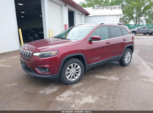 1C4PJMCB5KD341180 2019 JEEP CHEROKEE Burgundy Vista tres cuartos delantera izquierda