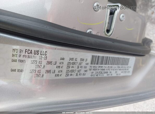 1C4PJMCB6LD584000 2020 JEEP CHEROKEE Silver Շարժիչի բաժամունքի տեսք