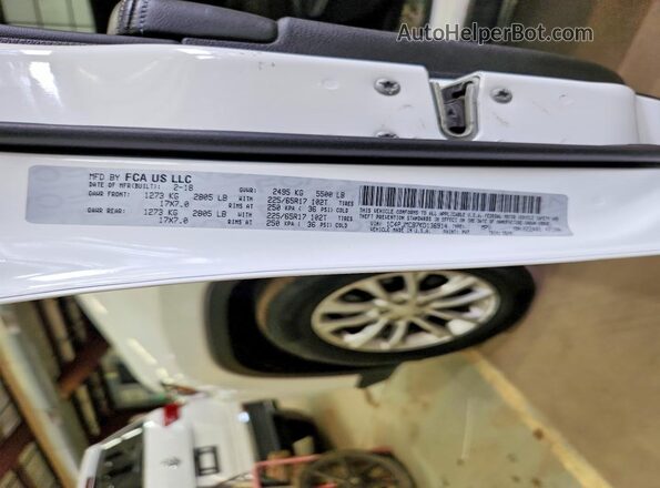 1C4PJMCB7KD136914 2019 JEEP CHEROKEE Белый Вид наклейки с VIN-кодом