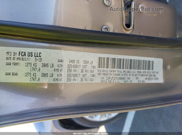 1C4PJMCB7KD464043 2019 JEEP CHEROKEE Champagne 