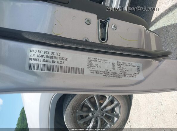 1C4PJMCB8MD115752 2021 JEEP CHEROKEE Silver Вид підкапотного простору