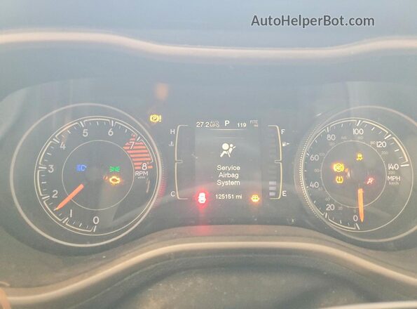 1C4PJMCS9GW155640 2016 JEEP CHEROKEE Gray Սարքավորումների վահանակի տեսք