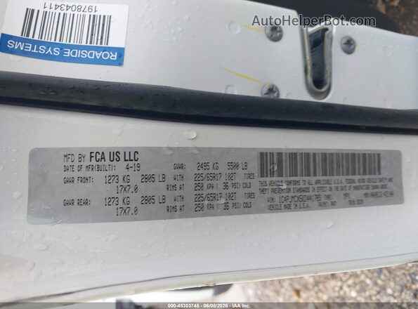 1C4PJMCX5KD441789 2019 JEEP CHEROKEE Белый Вид подкапотного пространства