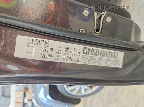 1C4PJMCX7JD601508 2018 JEEP CHEROKEE Charcoal Vista de la etiqueta del VIN
