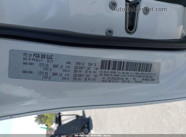 1C4PJMCX9JD541246 2018 JEEP CHEROKEE Белый Вид подкапотного пространства