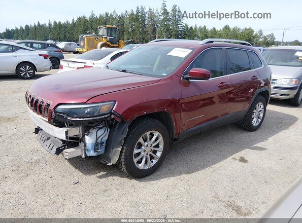 1C4PJMCX9KD281903 2019 JEEP CHEROKEE Бордовый Передняя левая четверть