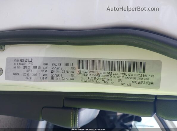1C4PJMDB2HW597157 2017 JEEP CHEROKEE White Շարժիչի բաժամունքի տեսք