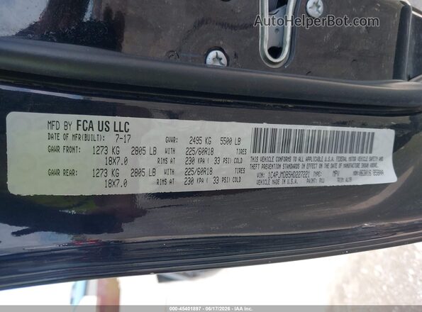 1C4PJMDB5HD227221 2017 JEEP CHEROKEE Black Շարժիչի բաժամունքի տեսք