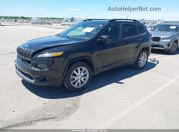 1C4PJMDB7GW322060 2016 JEEP CHEROKEE Black წინა მარცხენა ხედი სამი მეოთხედიდან