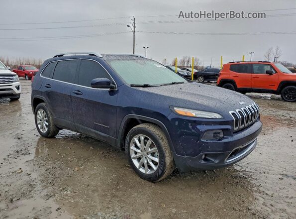 1C4PJMDB9GW198695 2016 JEEP CHEROKEE Blue Front right