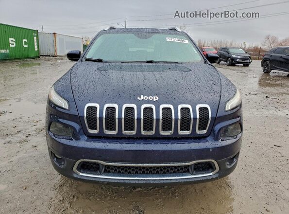 1C4PJMDB9GW198695 2016 JEEP CHEROKEE Blue Front view