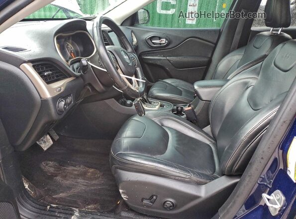 1C4PJMDB9GW198695 2016 JEEP CHEROKEE Blue Front interior view