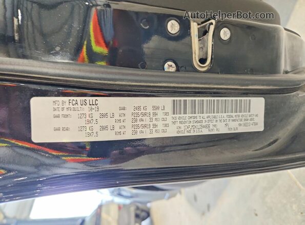 1C4PJMDN1LD544836 2020 JEEP CHEROKEE Black VIN კოდის სტიკერის ხედი
