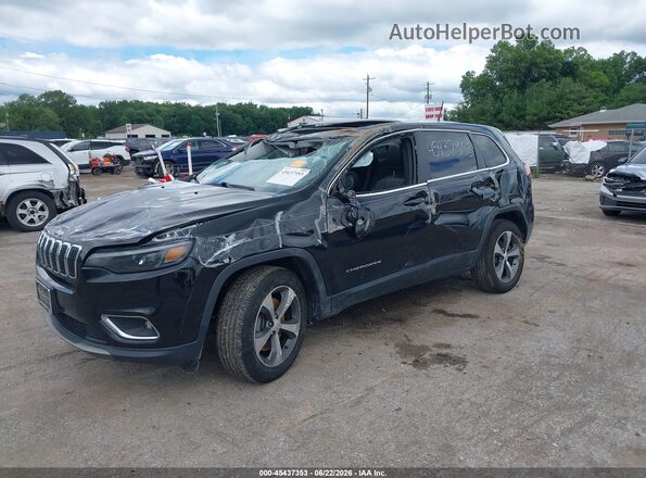 1C4PJMDN4KD214509 2019 JEEP CHEROKEE Black წინა მარცხენა ხედი სამი მეოთხედიდან
