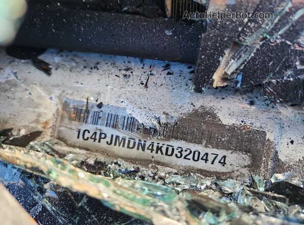 1C4PJMDN4KD320474 2019 JEEP CHEROKEE Burn VIN կոդի պիտակի տեսք