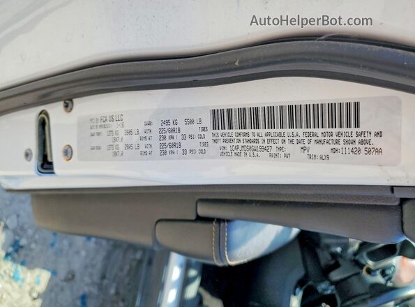 1C4PJMDS0GW199427 2016 JEEP CHEROKEE White სალონის 360-გრადუსიანი ხედი