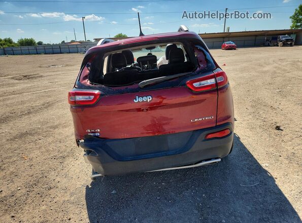 1C4PJMDS2HW545933 2017 JEEP CHEROKEE Maroon Widok z tyłu