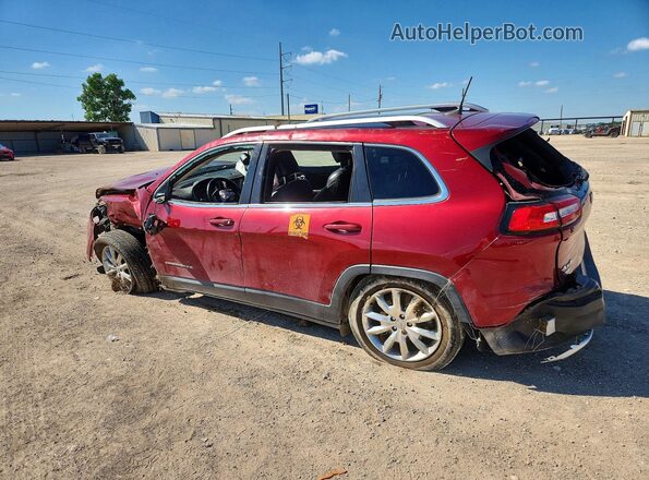 1C4PJMDS2HW545933 2017 JEEP CHEROKEE Maroon Tył lewy