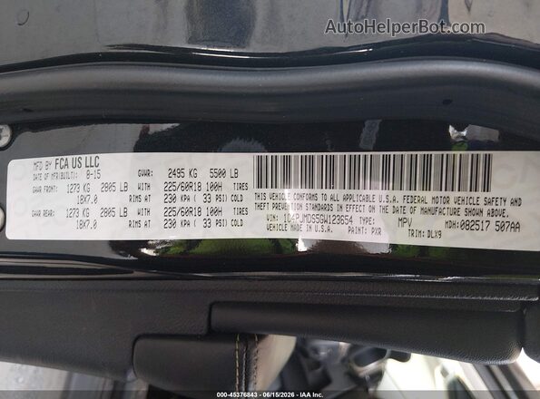 1C4PJMDS5GW123654 2016 JEEP CHEROKEE Black Vista del compartimento del motor