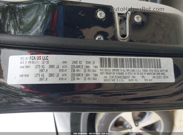 1C4PJMDX0KD368247 2019 JEEP CHEROKEE Black Widok komory silnika