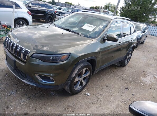 1C4PJMDX2KD442476 2019 JEEP CHEROKEE Зеленый Передняя левая четверть
