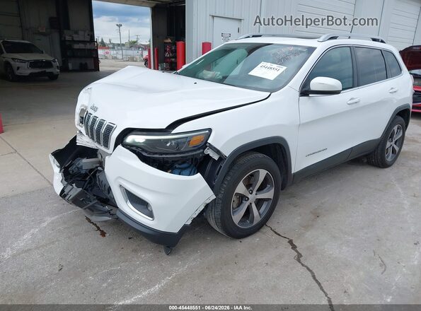 1C4PJMDX3KD394406 2019 JEEP CHEROKEE White წინა მარცხენა ხედი სამი მეოთხედიდან
