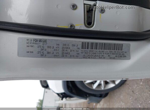 1C4PJMDX7JD610112 2018 JEEP CHEROKEE White Շարժիչի բաժամունքի տեսք
