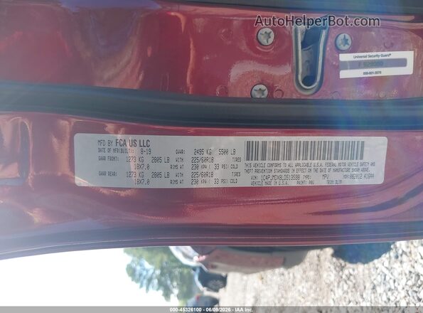1C4PJMDX8LD513598 2020 JEEP CHEROKEE Burgundy Vista del compartimento del motor