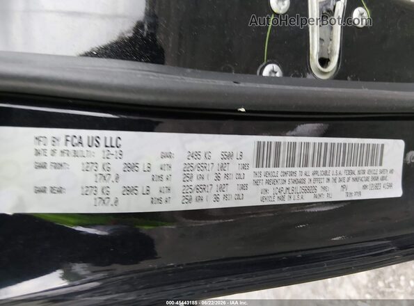 1C4PJMLB1LD569226 2020 JEEP CHEROKEE Black ძრავის განყოფილების ხედი