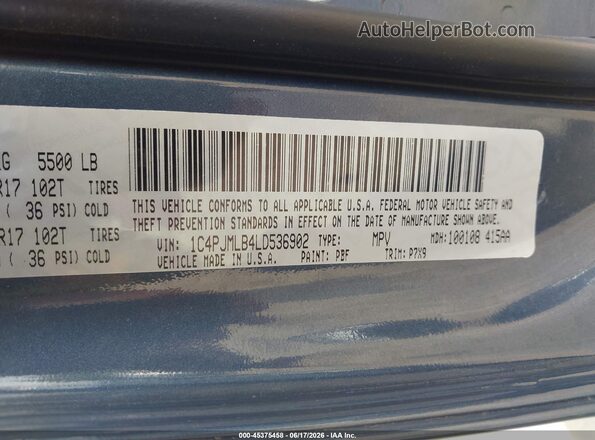 1C4PJMLB4LD536902 2020 JEEP CHEROKEE Dark Blue Շարժիչի բաժամունքի տեսք