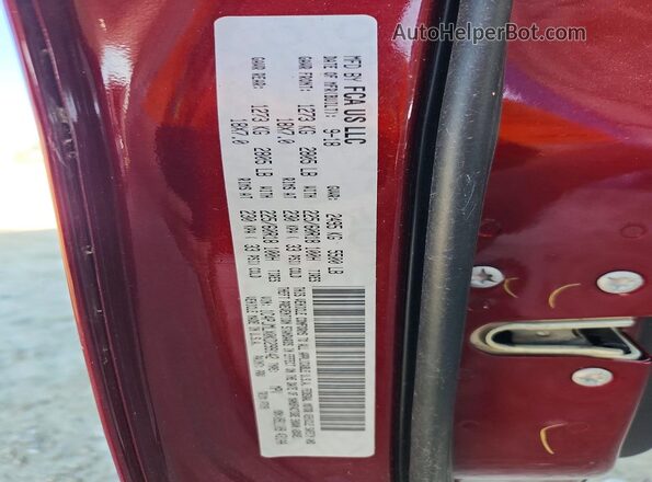 1C4PJMLX0KD299142 2019 JEEP CHEROKEE Maroon Widok naklejki z numerem VIN