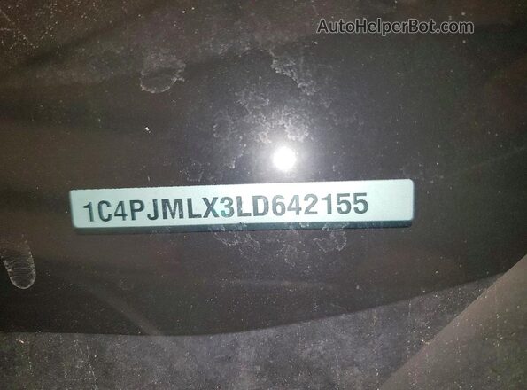 1C4PJMLX3LD642155 2020 JEEP CHEROKEE Белый Вид наклейки с VIN-кодом