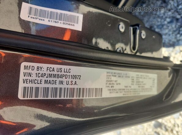 1C4PJMMB4PD110972 2023 JEEP CHEROKEE Серый 