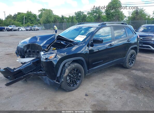 1C4PJMMB9PD107985 2023 JEEP CHEROKEE Black Առջևի ձախ երեք քառորդ տեսարան