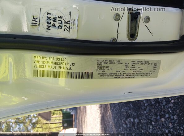 1C4PJMMBXPD111513 2023 JEEP CHEROKEE Белый Вид подкапотного пространства