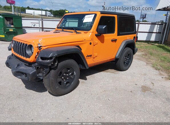 1C4PJXAN6SW631320 2025 JEEP WRANGLER Orange Առջևի ձախ երեք քառորդ տեսարան
