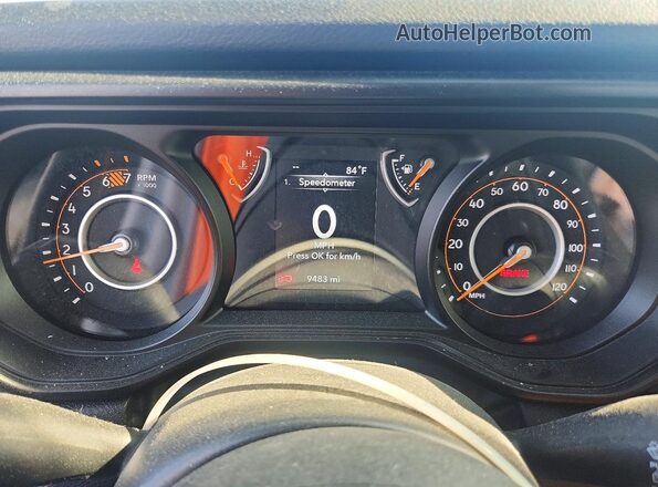 1C4PJXAN9SW619100 2025 JEEP WRANGLER Синий Вид щитка приборов