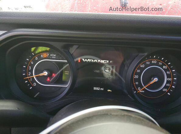 1C4PJXDG5SW574864 2025 JEEP WRANGLER Red Instrument cluster view