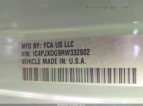 1C4PJXDG9RW332802 2024 JEEP WRANGLER Green 