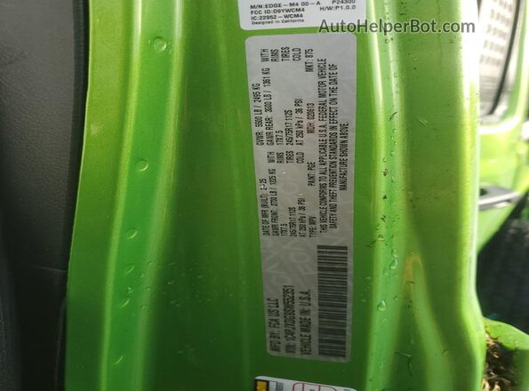 1C4PJXDG9SW552351 2025 JEEP WRANGLER Green VIN კოდის სტიკერის ხედი