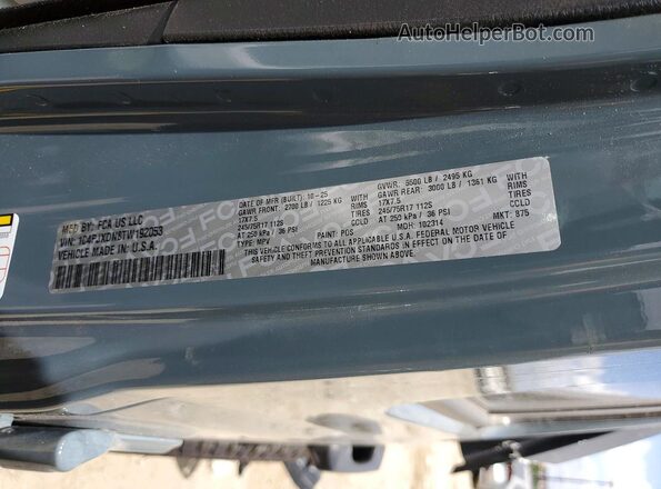 1C4PJXDN8TW192053 2026 JEEP WRANGLER Teal Սալոնի 360 աստիճան տեսք