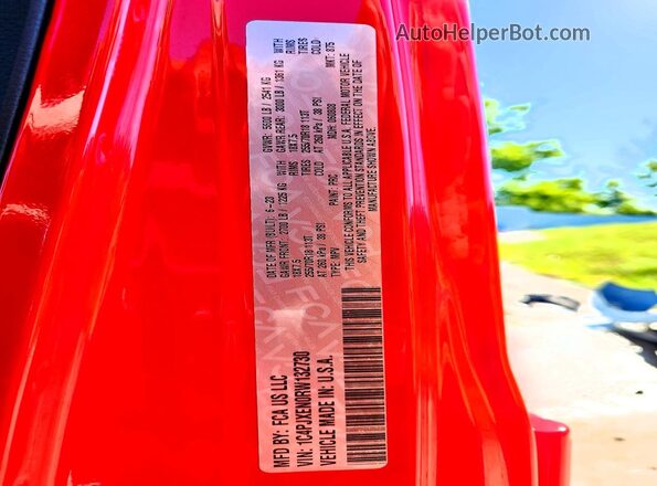 1C4PJXEN0RW132730 2024 JEEP WRANGLER Red Vista de la etiqueta del VIN