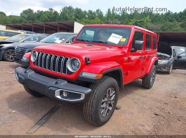 1C4PJXEN7SW598161 2025 JEEP WRANGLER Red Առջևի ձախ երեք քառորդ տեսարան