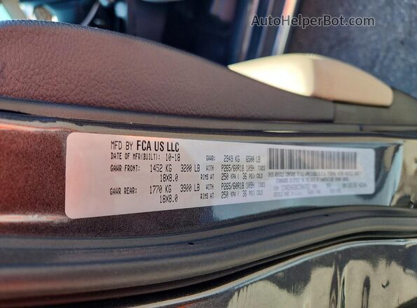 1C4RDHAG6KC584752 2019 DODGE DURANGO Gray Widok komory silnika