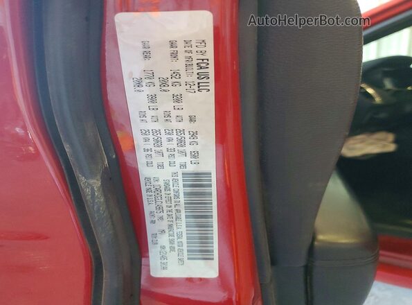 1C4RDHDG3JC149875 2018 DODGE DURANGO Красный Вид наклейки с VIN-кодом